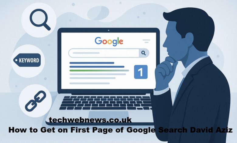 How to Get on First Page of Google Search David Aziz